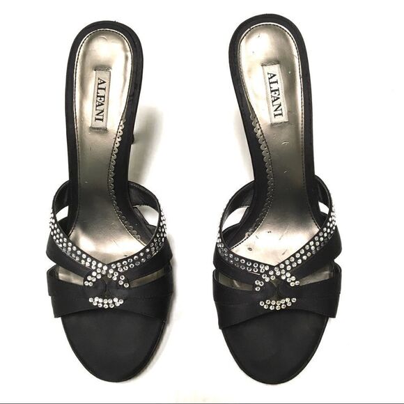 Alfani rhinestone twist slip on heels 8M - Picture 4 of 13